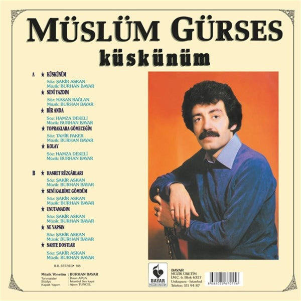 Müslüm Gürses Plak | Küskünüm plak ( Arabesk Plak) Plak| Schallplatte | LP
