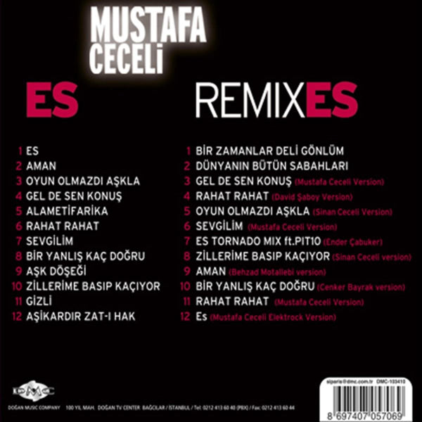 Mustafa Ceceli - Remixes( CD )Türkçe | Pop | Remix | Es + RemixEs | Mustafa Ceceli | CD