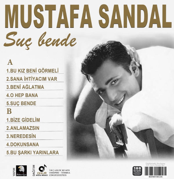 Mustafa Sandal Plak| Suç Bende ( Plak )Schallplatte| LP