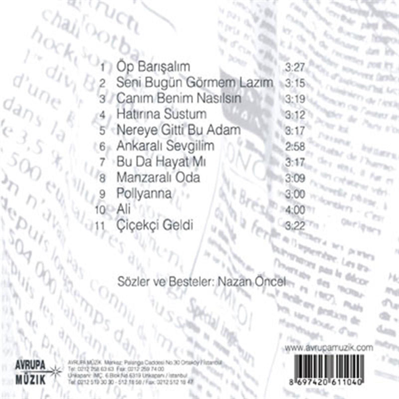 Nazan Öncel - Hatırına Sustum | CD (Türkçe | Pop CD)