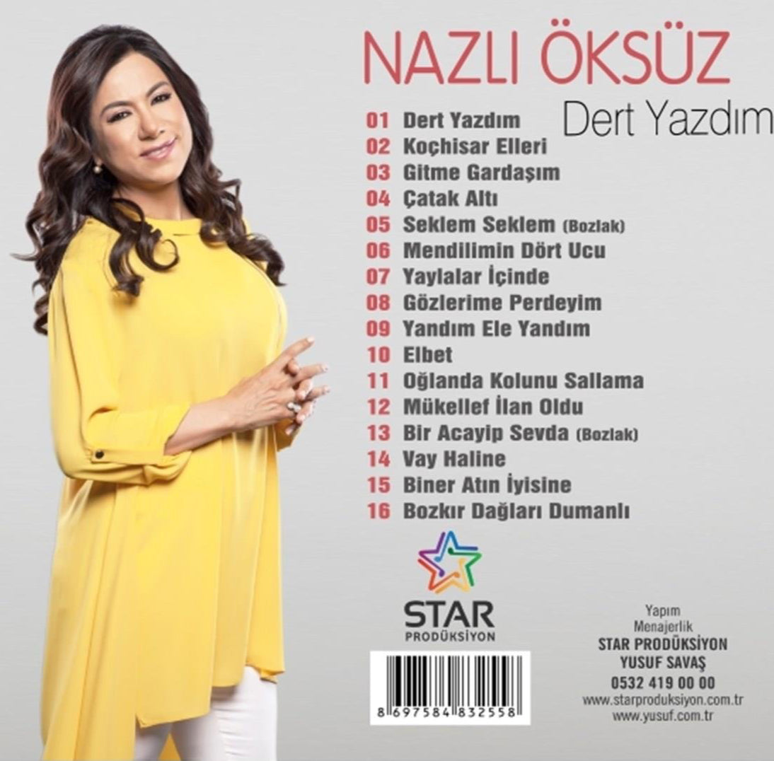 Nazlı Öksüz - Dert Yazdım (CD) Türk Halk |CD