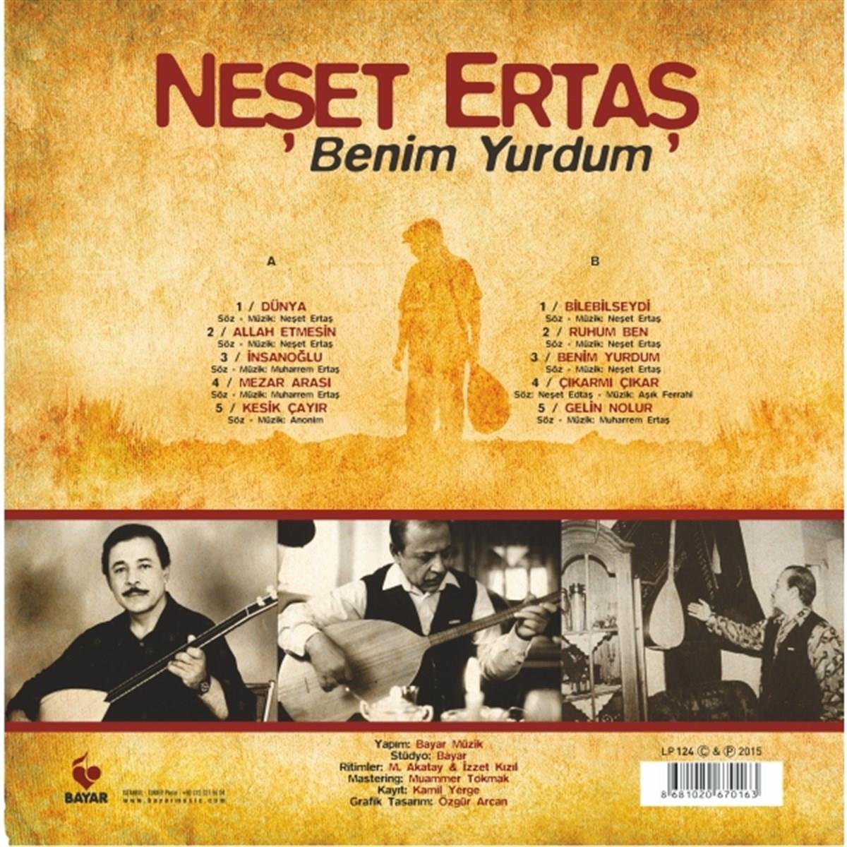 Neşet Ertaş Plak| Benim Yurdum Plak|Türk Halk Plak|Schallplatte |LP