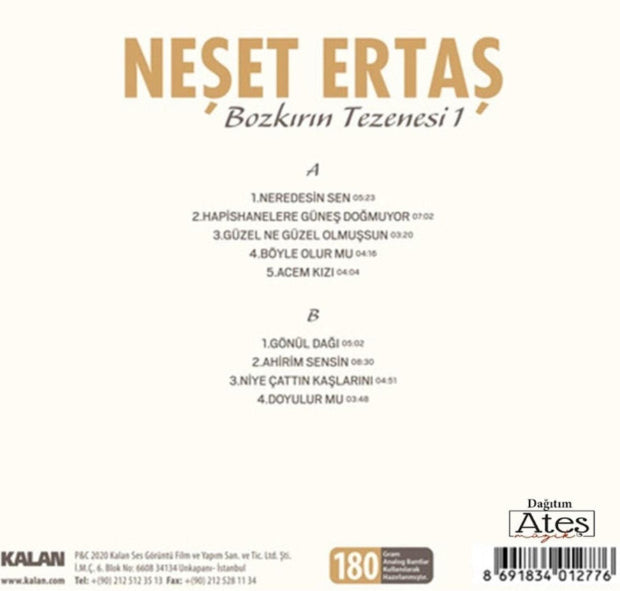 Neşet Ertaş - Bozkırın Tezenesi 1-Neset Ertas Plak -Bozkirin Tezenesi Vol.1 (Plak)