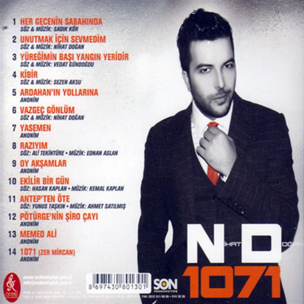 Nihat Doğan - 1071 (CD) Nihat Doğan CD - 1071 (CD) Arabesk Müzik | CD