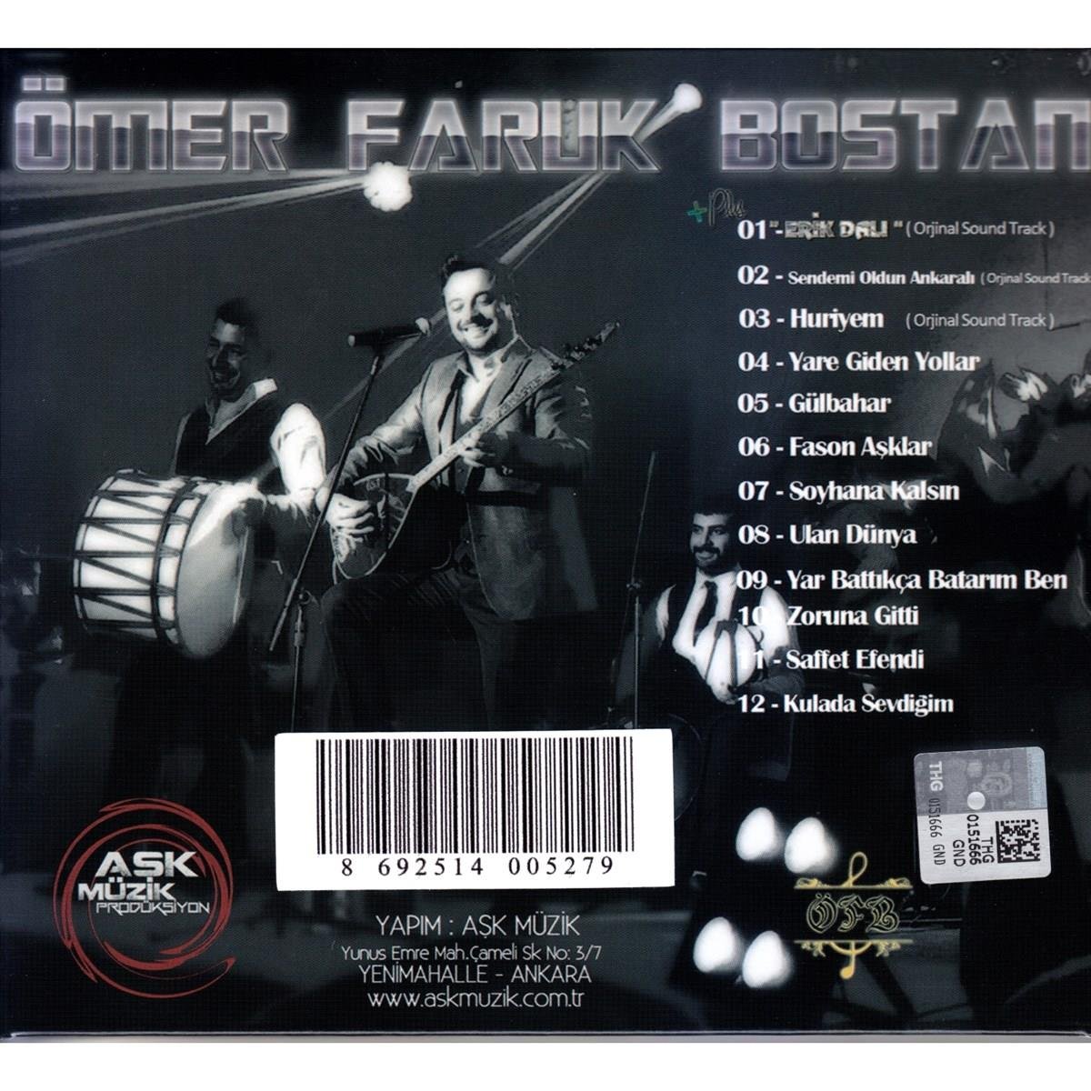 Ömer Faruk Bostan - Erik Dalı (CD) Türk Halk | Oyun havası | CD