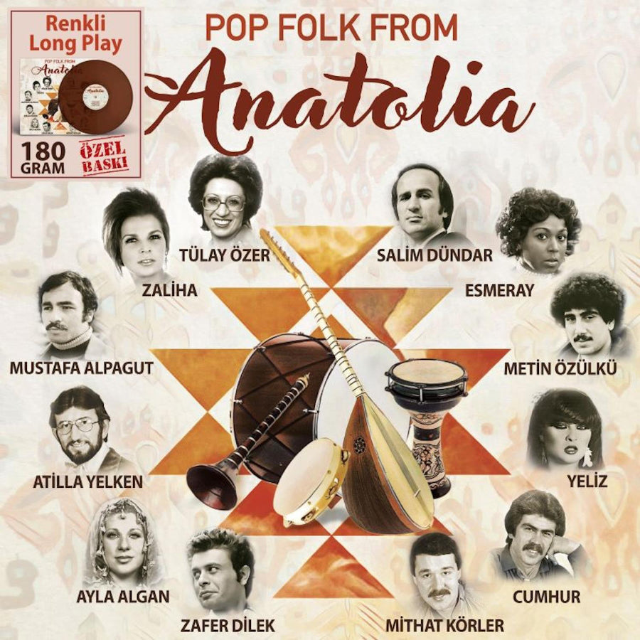 Pop Folk From Anatolia Plak|Türk Halk | Plak (Renkli Plak)Schallplatte|LP