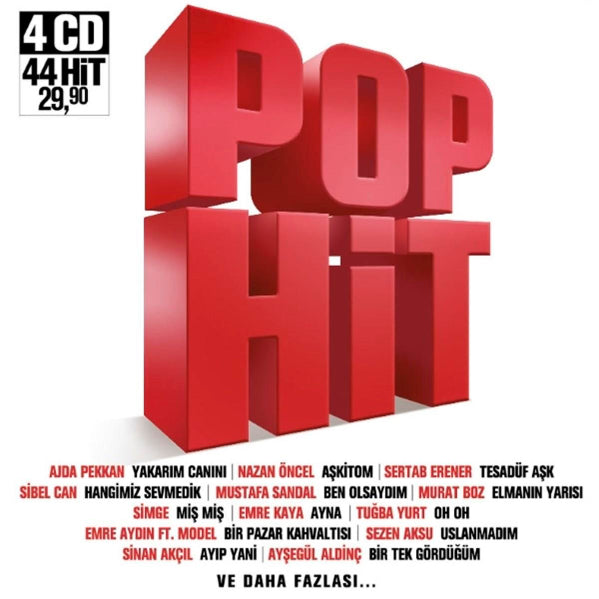 Pop Hit CD | karışık |Türkçe |Türkische |Pop Hit (4 CD| 44 Hit) POP |CD