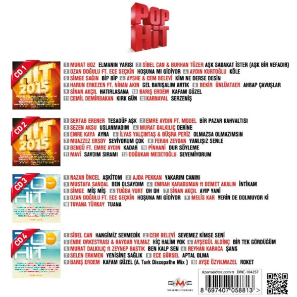 Pop Hit CD | karışık |Türkçe |Türkische |Pop Hit (4 CD| 44 Hit) POP |CD