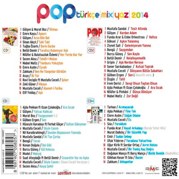 Pop Türkçe Mix - 2014 | 4 CD (Türkischer Pop | CD)