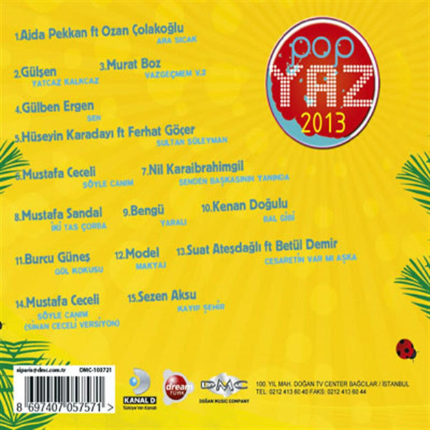 Pop Yaz - 2013 CD (Türkçe Pop Rock CD) Karışık |Pop |CD