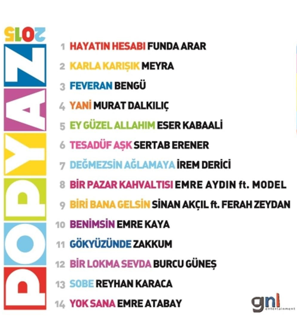 Pop Yaz 2015 (CD)Türkçe | Türkische |Pop | CD