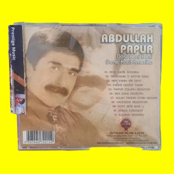 Abdullah Papur - Dost Beni Beni CD | Abdullah Papur Dene Katil Amerika CD