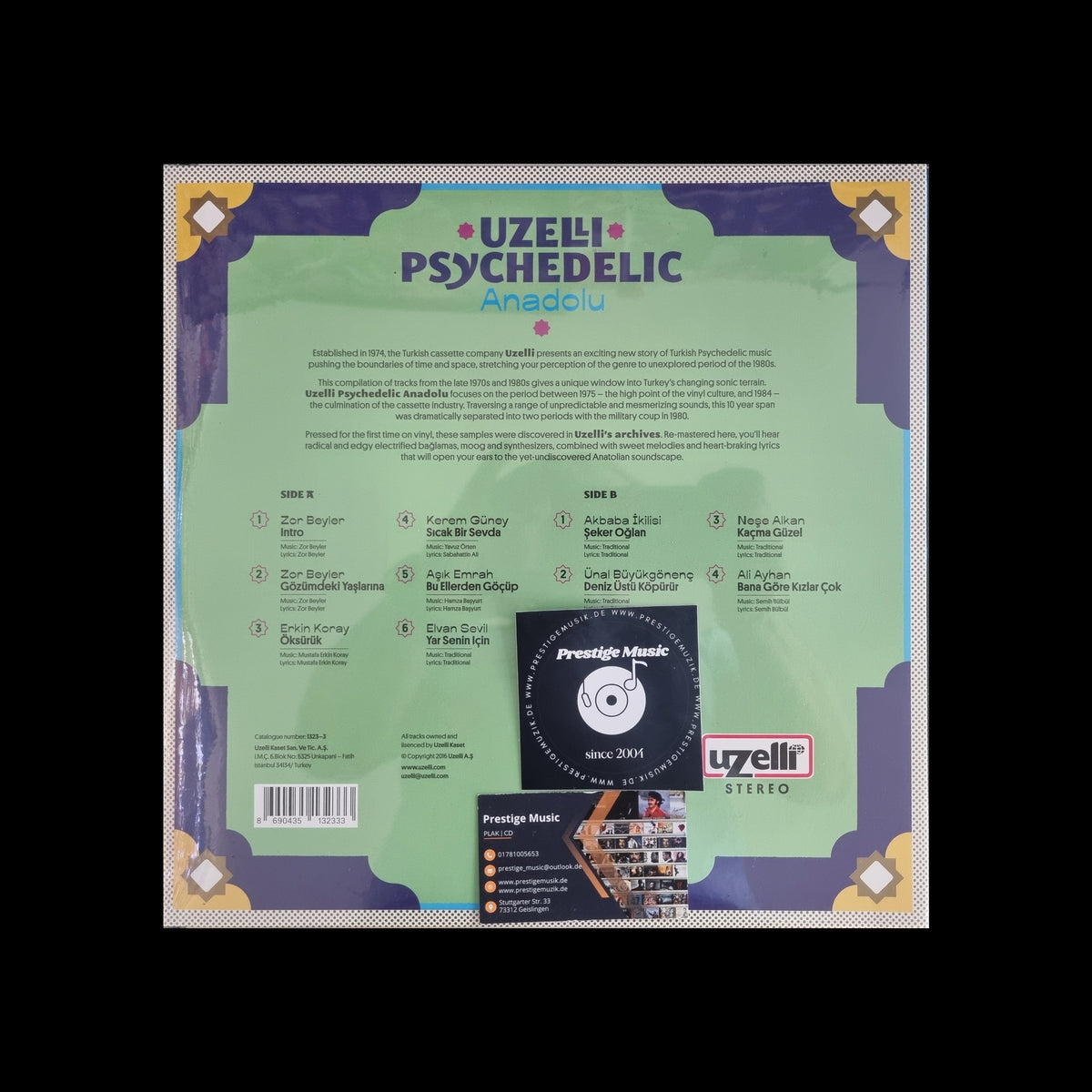 UZELLI PSYCHEDELIC |Anadolu | Türkçe Plak |Anadolu Rock | Rock Plak | Schallplatte | LP
