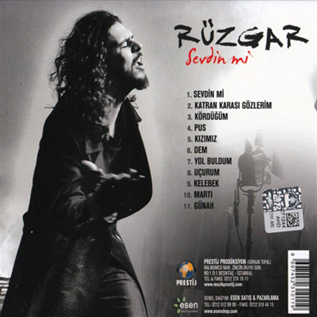 Rüzgar - Sevdin mi (CD) Türkçe | Türkçe |Türk rock | Müzik | CD