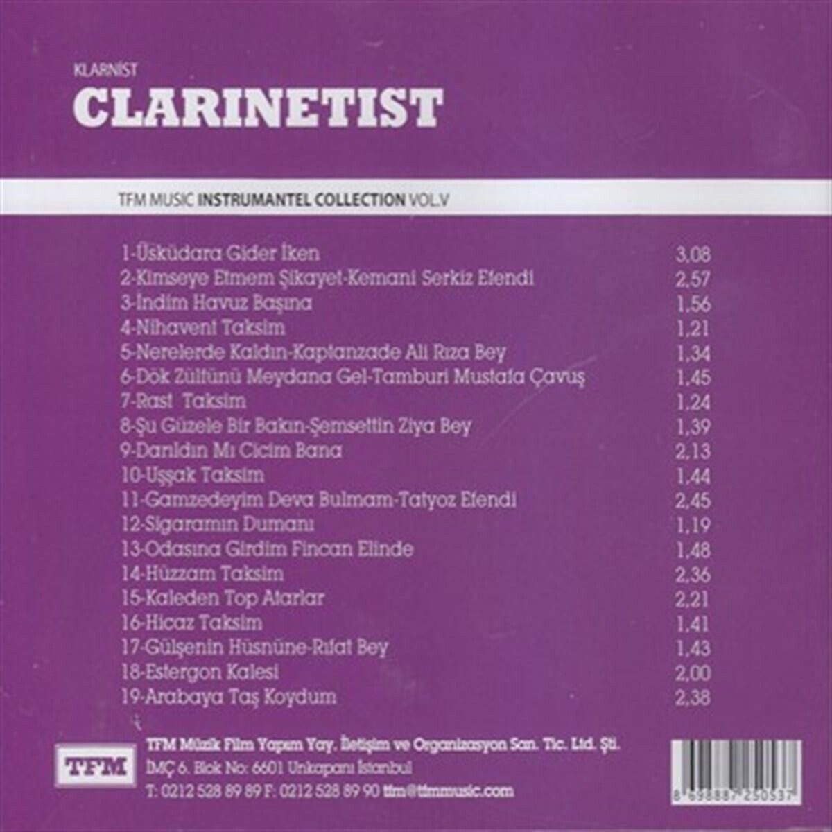 CLARINETIST-Selected classical TURKISCH Songs|CD
