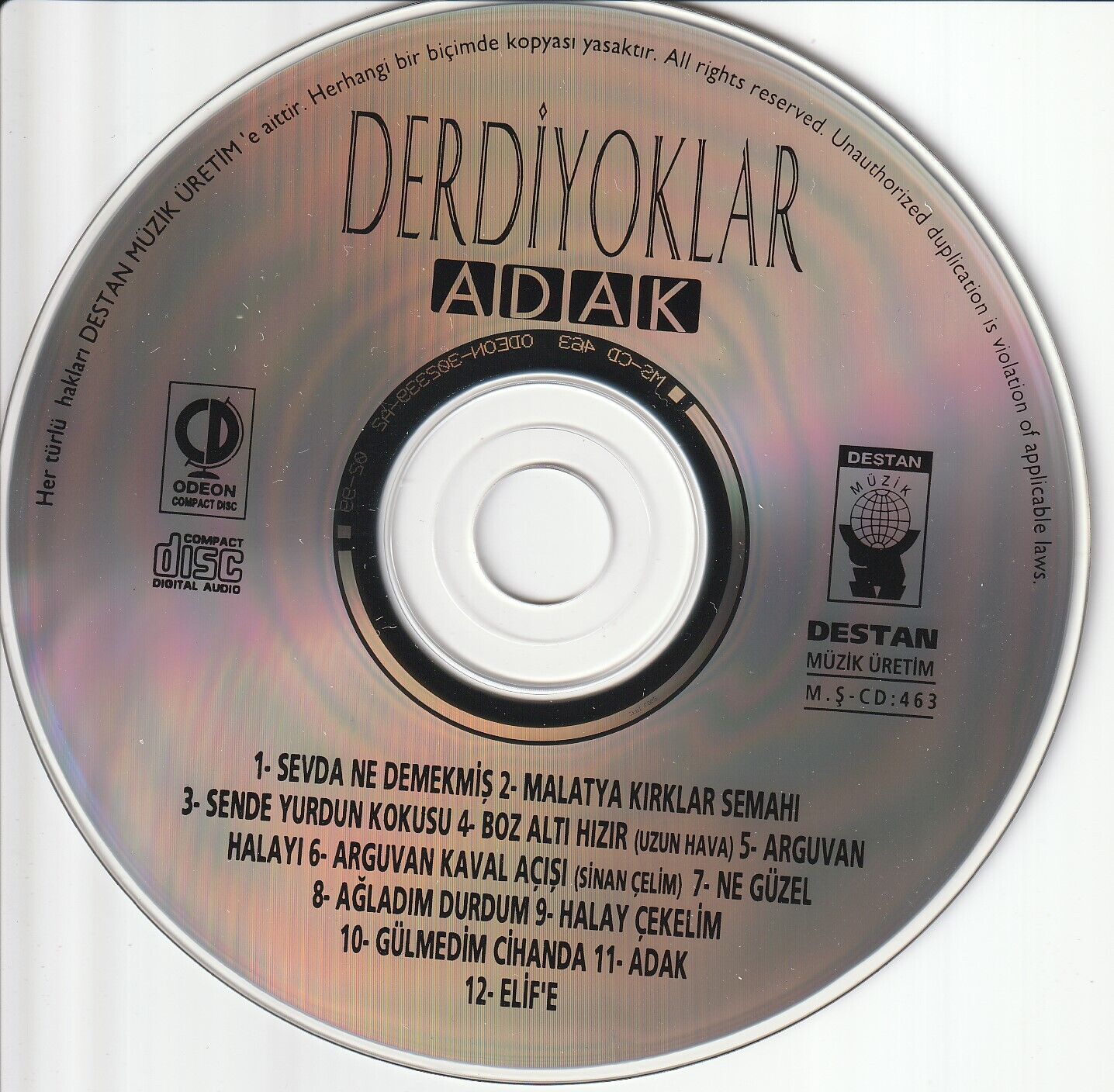 Derdiyoklar - Adak (Türkische Volksmusik | CD )Türk halk müziği ( Almanya Destan Müzik )