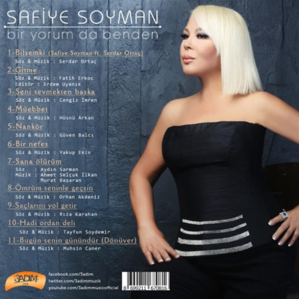Safiye Soyman CD | Bir Yorum Da Benden ( Arabesk CD ) Türkce CD