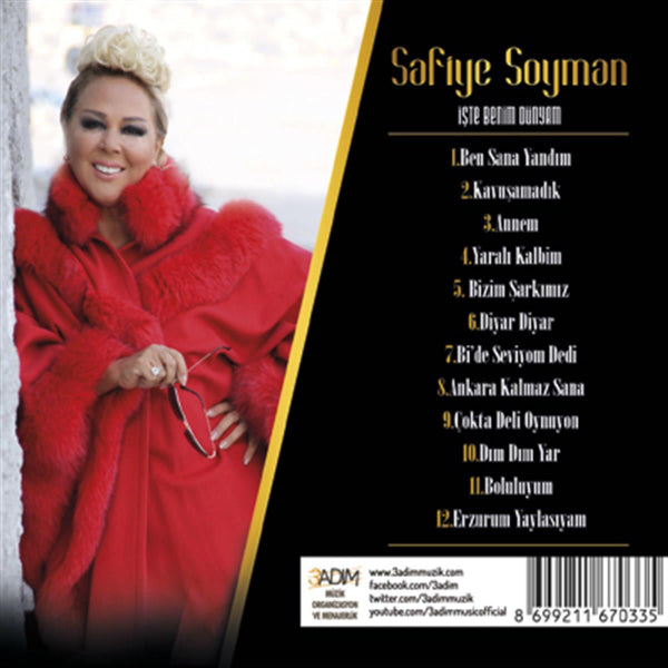 Safiye Soyman CD | İşte Benim Dünyam (Arabesk | Fantazi Müzik CD ) Türkçe CD