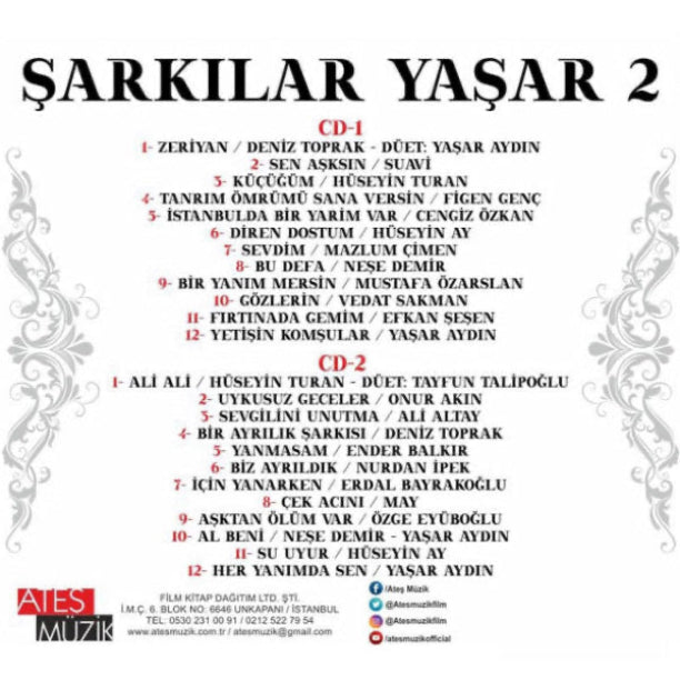 Şarkılar Yaşar 2 (CD) Türk Halk (CD)Karışık | Türk Halk | CD