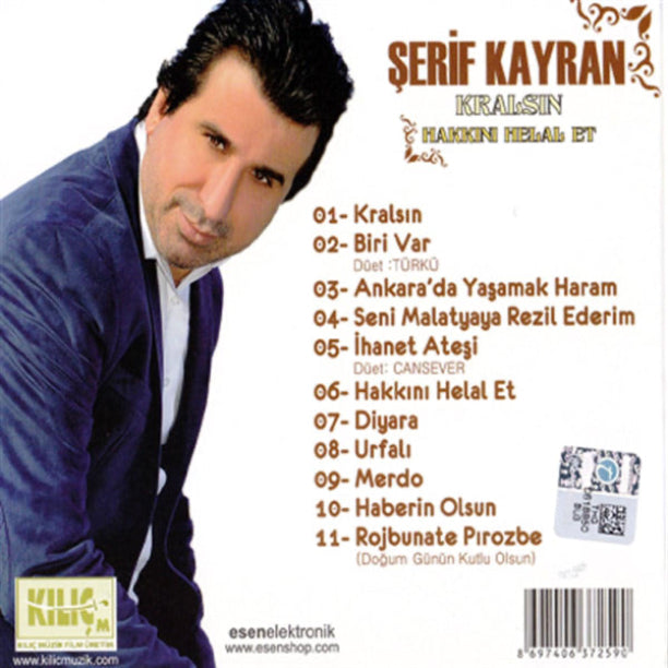 Şerif Kayran - Kralsın - Hakkını Helal Et(Cd)Arabesk|CD