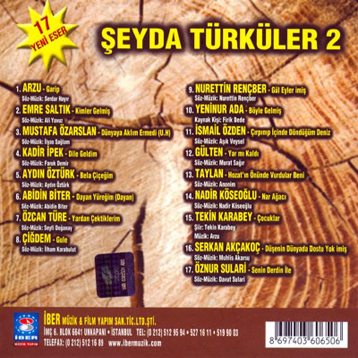 Şeyda Türküleri | Seyda Türküler 2 (CD)Türk Halk| CD