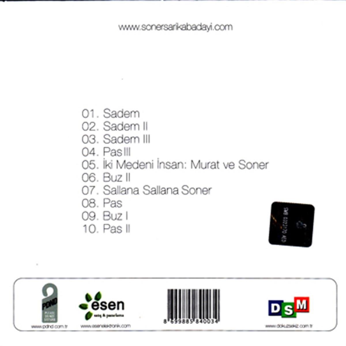 Soner Sarıkabadayı - Sadem (Türk Pop) | CD)