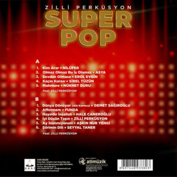 Süper Pop - Çeşitli Sanatçılar Plak | Türkçe | Türkisch | Türkischer | Pop | Plak | Schallplatte| LP
