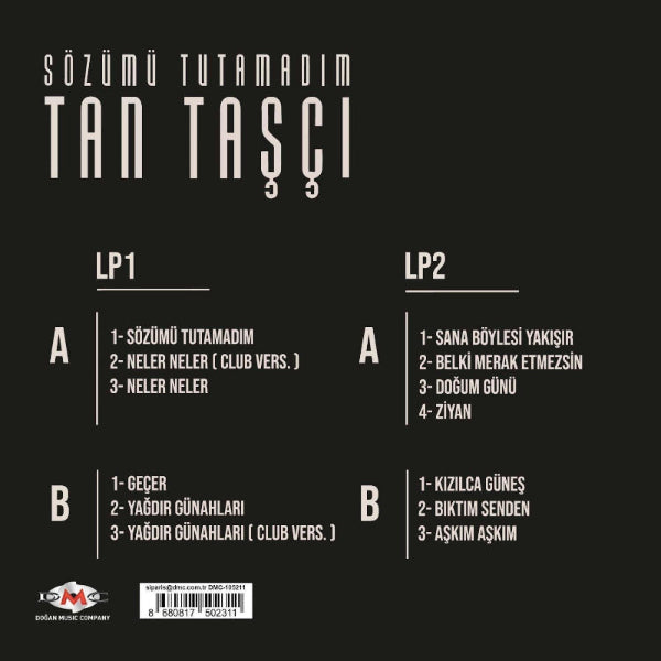 Tan Taşçı Plak|Sözümü Tutamadım (Türkçe Plak)|Pop Plak)Plak|LP