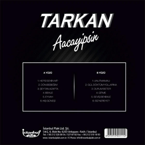 Tarkan - Aacayipsin plak ( Türkçe | pop | Plak ) Türkischer Pop | Schallplatte | LP | Türk pop