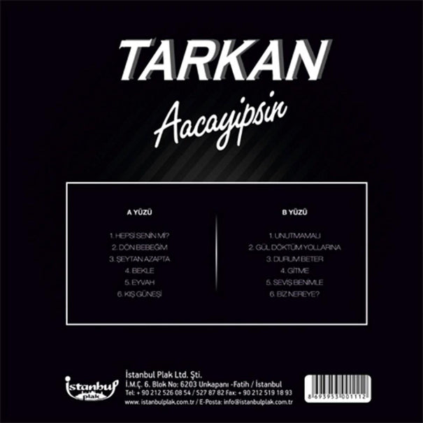 Tarkan Plak | Acayipsin | Aacayipsin (Türkischer Pop | Plak| LP| Schallplatte)