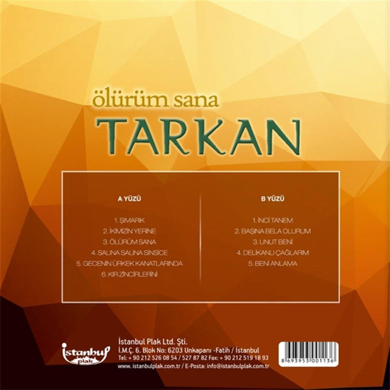 Tarkan - Ölürüm Sana (Plak) Schallplatte | LP |Almanya'da Türkce Plak