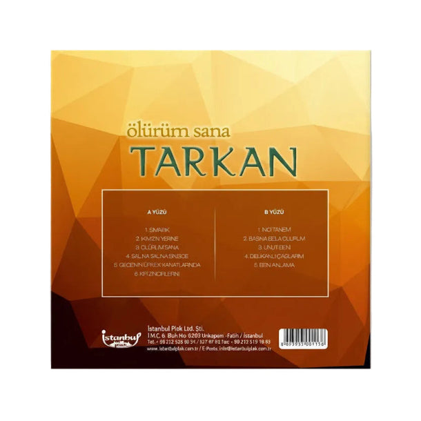Tarkan Ölürüm Sana Plak (Tarkan Plak)Tarkan Ölürüm Sana Schallplatte | LP