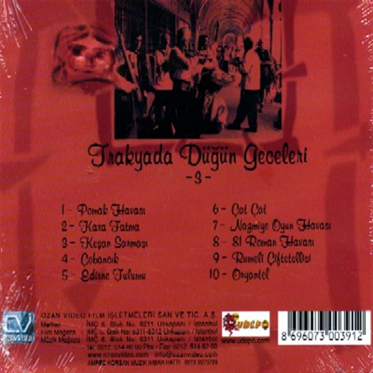 Trakyada Düğün Geceleri |3 (CD)Trakya | Kına | Gecesi-Nişan,| Düğün| CD