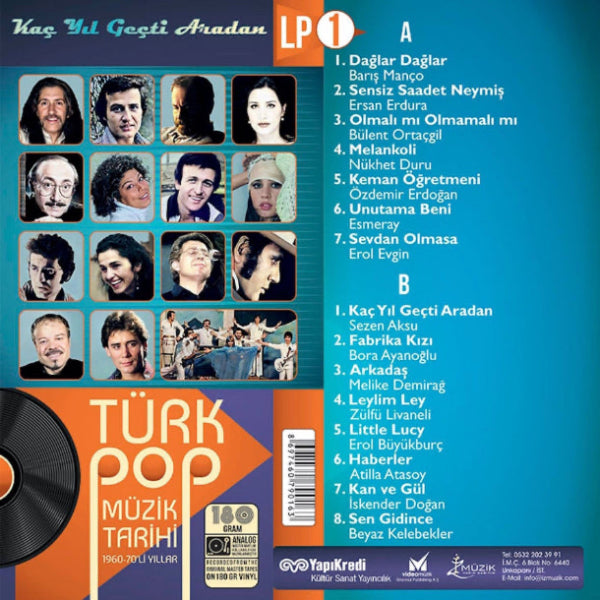 Türk Pop Müzik Tarihi Plak |1960-70'lı Yıllar | LP Vol.1 (Plak)Kaç Yıl Geçti Aradan |Plak |LP |Schallplatte