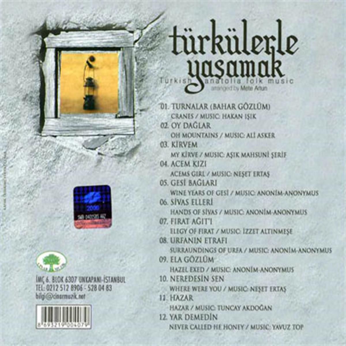Türkülerle Yaşamak - Türkish Anatolia Folk Music ( CD)Enstrümantal |Müzik | CD