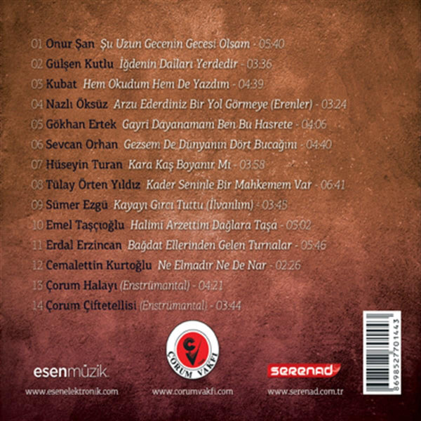 Ünlülerle Çorum Türküleri ( CD )Çorum Türküleri | CD | türk halk