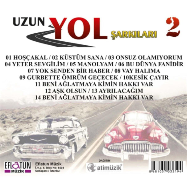 Uzun Yol Şarkıları CD - Uzun Yol Şarkıları 2 (CD) çeşitli sanatçılar | dan | karışık Arabesk | CD
