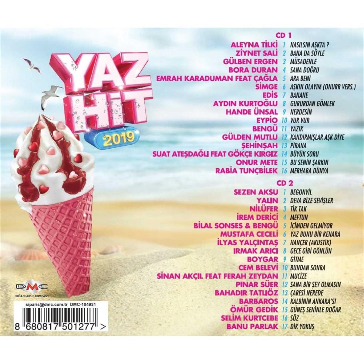 Yaz Hit 2019 -Türkçe |karışık | Pop | CD (2 CD)Türkçe | Pop | CD