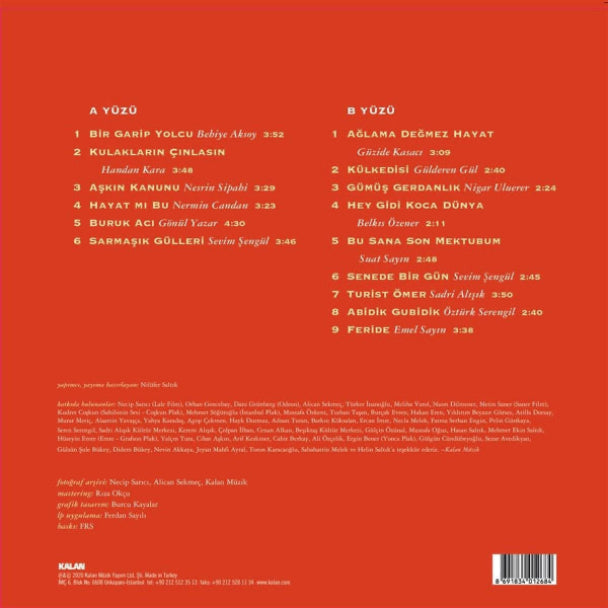 Yeşilçam Şarkıları Plak | Cilt 1| Aşkın Kanunu (Türk Sanat Plak) Schallplatte | LP