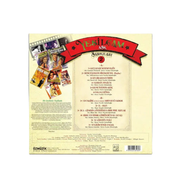 Yeşilçam Şarkıları Vol. 2 - Yeşilçam Aşk Şarkıları (Plak) Film Müzikleri | plak | kayıt | LP
