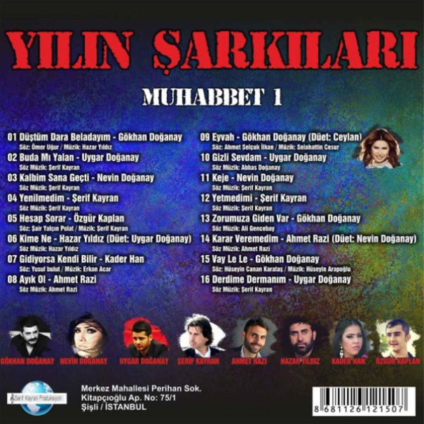Yılın Şarkıları | Muhabbet 1 (CD) Çeşitli Sanatçılar | dan | Yılın Sarkıları|CD