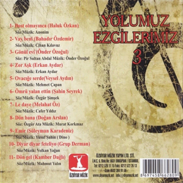 Yolumuz Ezgilerimiz cd - Yolumuz Ezgilerimiz 3(CD) karışık|Türk Halk | Müziği | CD
