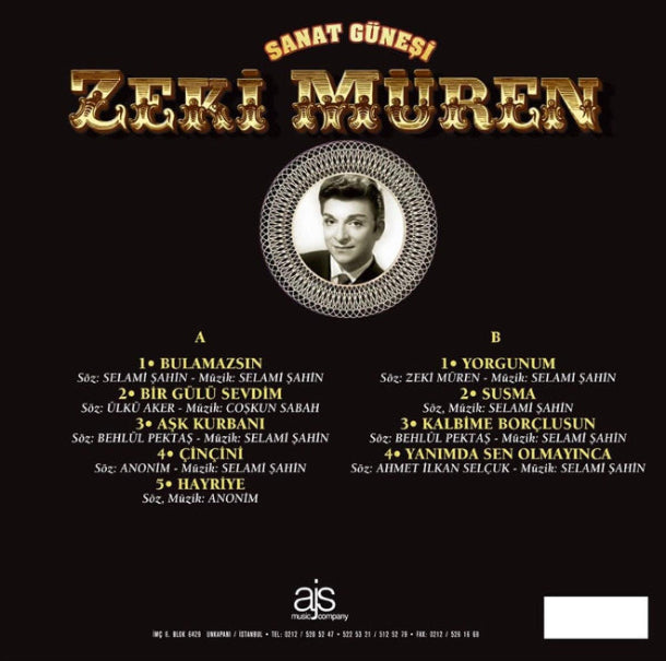 Zeki Müren Plak|Sanat Güneşi Plak (Sanat| Müziği | Schallplatte | LP | Türkçe Plak