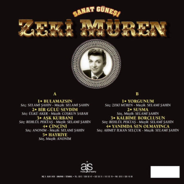 Zeki Müren Plak|Sanat Güneşi (Sanat Müziği) | Türk Sanat Plak ) Schallplatte | LP