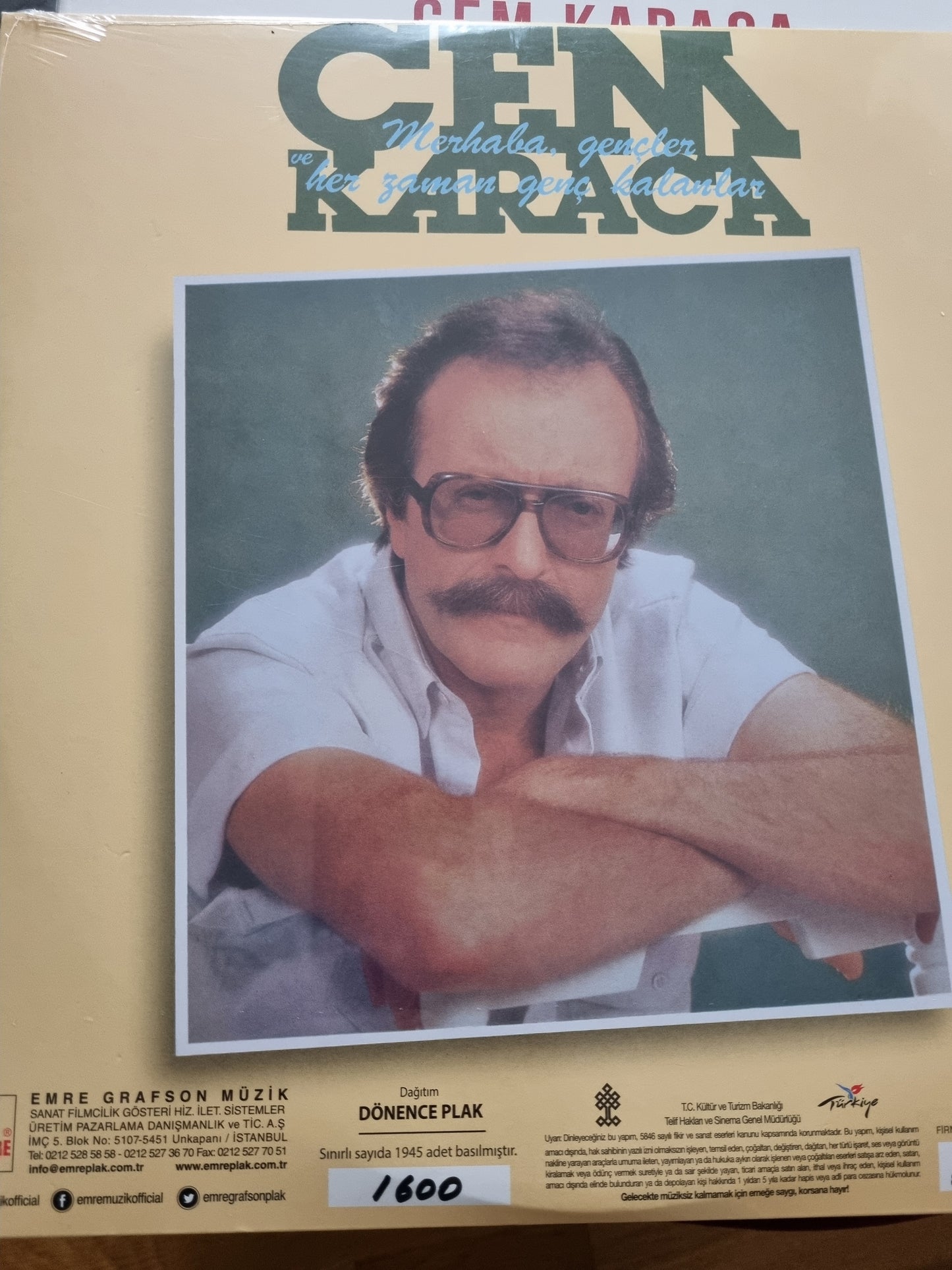 CEM KARACA - Merhaba, gençler ve her zaman genç kalanlar - plak - vinil - poster - 2 LP