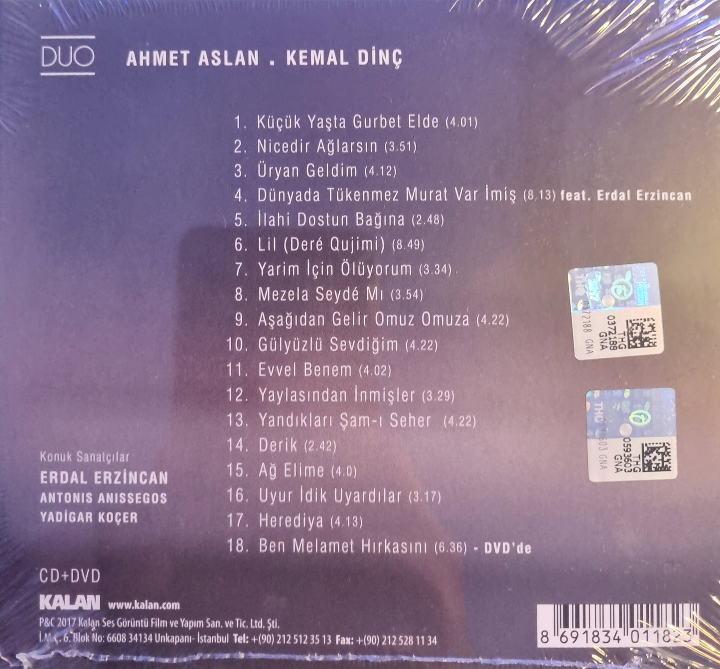 AHMET ASLAN - KEMAL DINC -DUO 2 -CD+ DVD KALAN