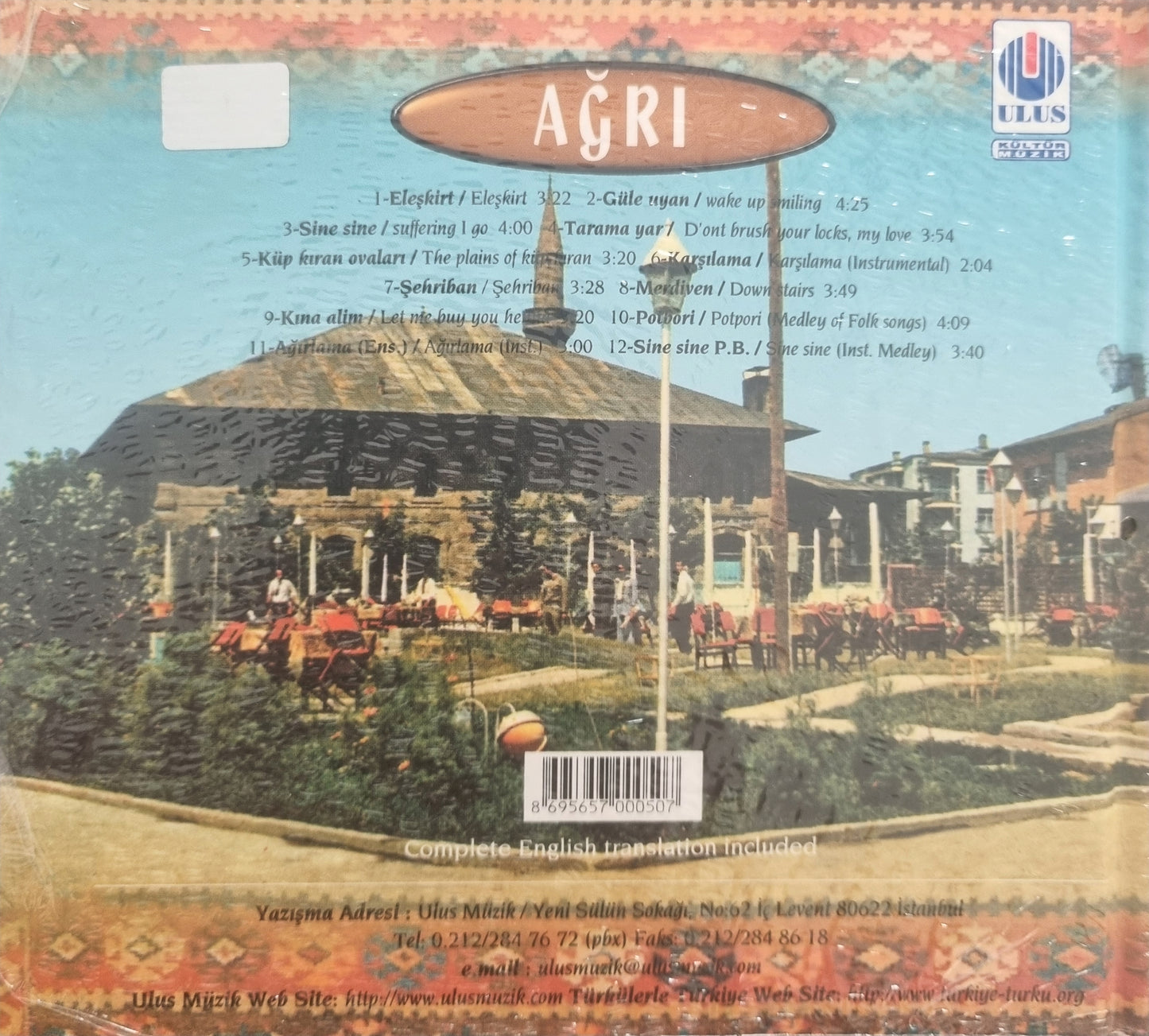 TÜRKÜLERLE AGRI TÜRKIYE CD+Kitap /Türkülerle agri Türkiye Cd