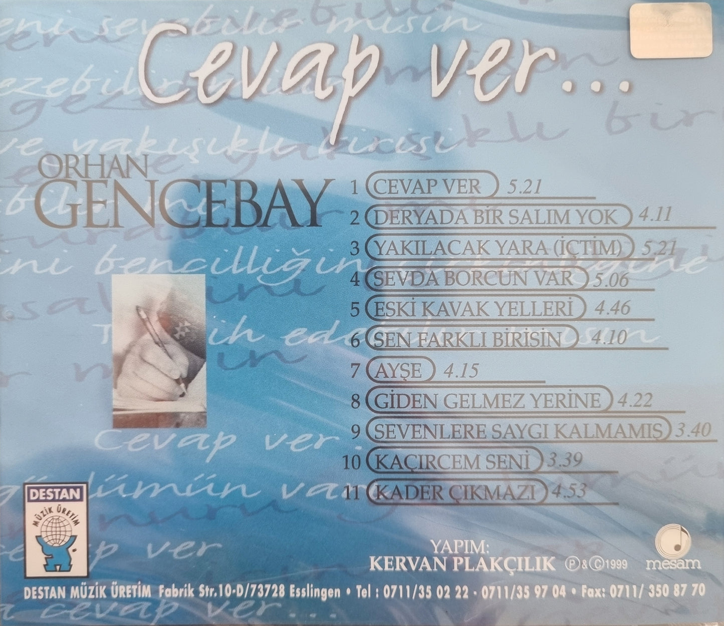 Destan Müzik/ Orhan Gencebay-Cevap Ver(CD)