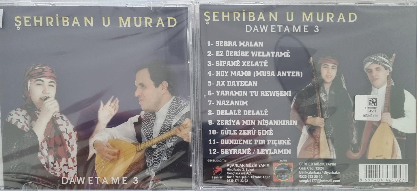 SEHRiBAN U MURAD-DAWETAME-3 CD