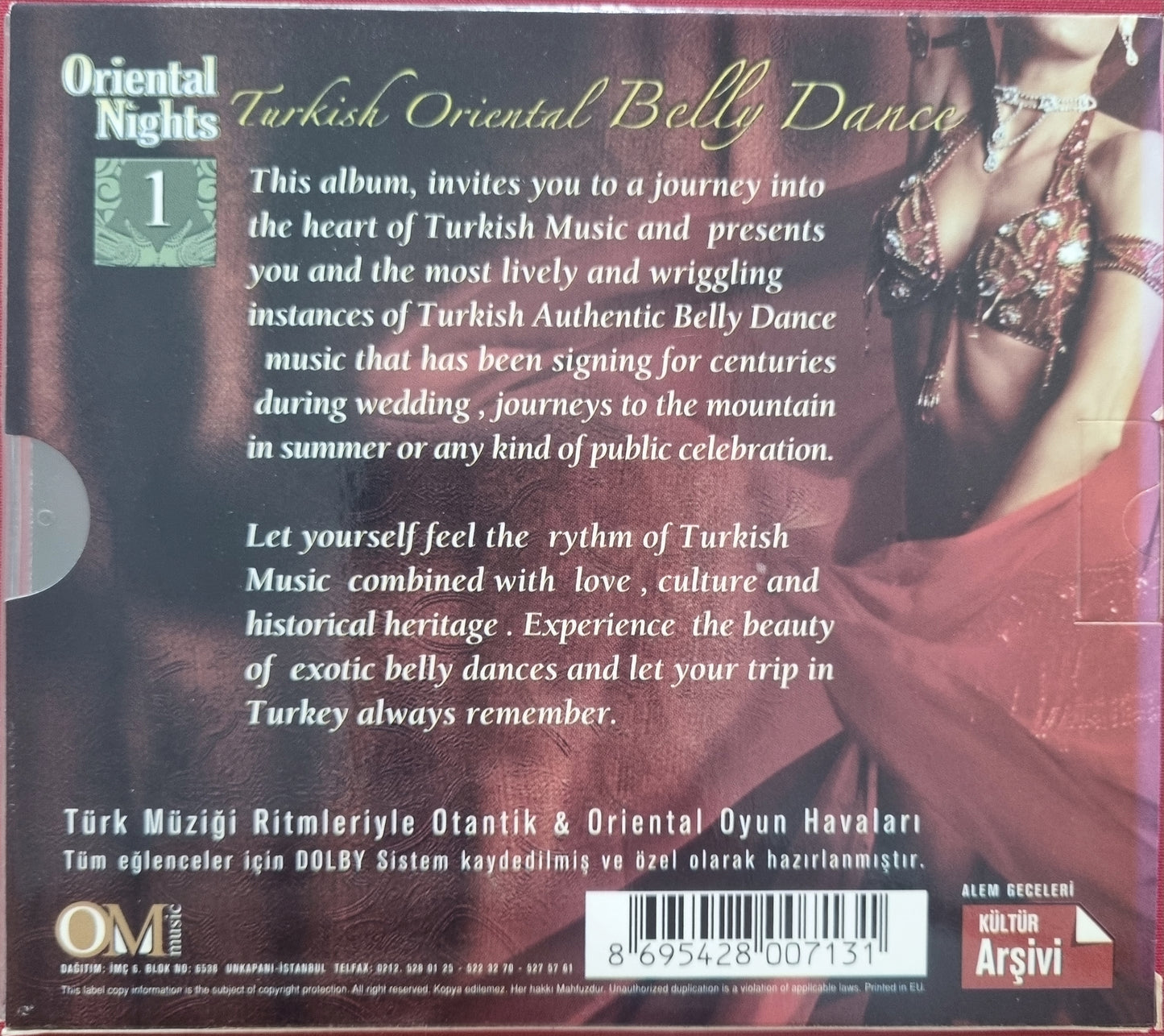 Oriental Nights 1-Turkish Oriental Belly Dance Musik CD